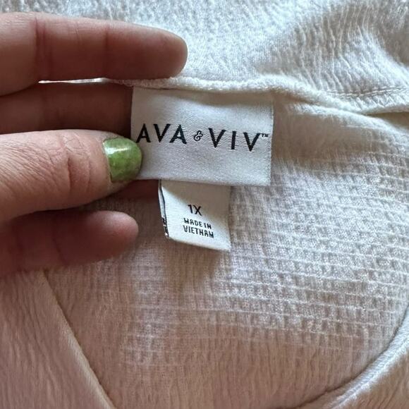 Womens Top Size 1x White Casual Gym Outdoor Everyday Wear Comfy Soft - Picture 5 of 6